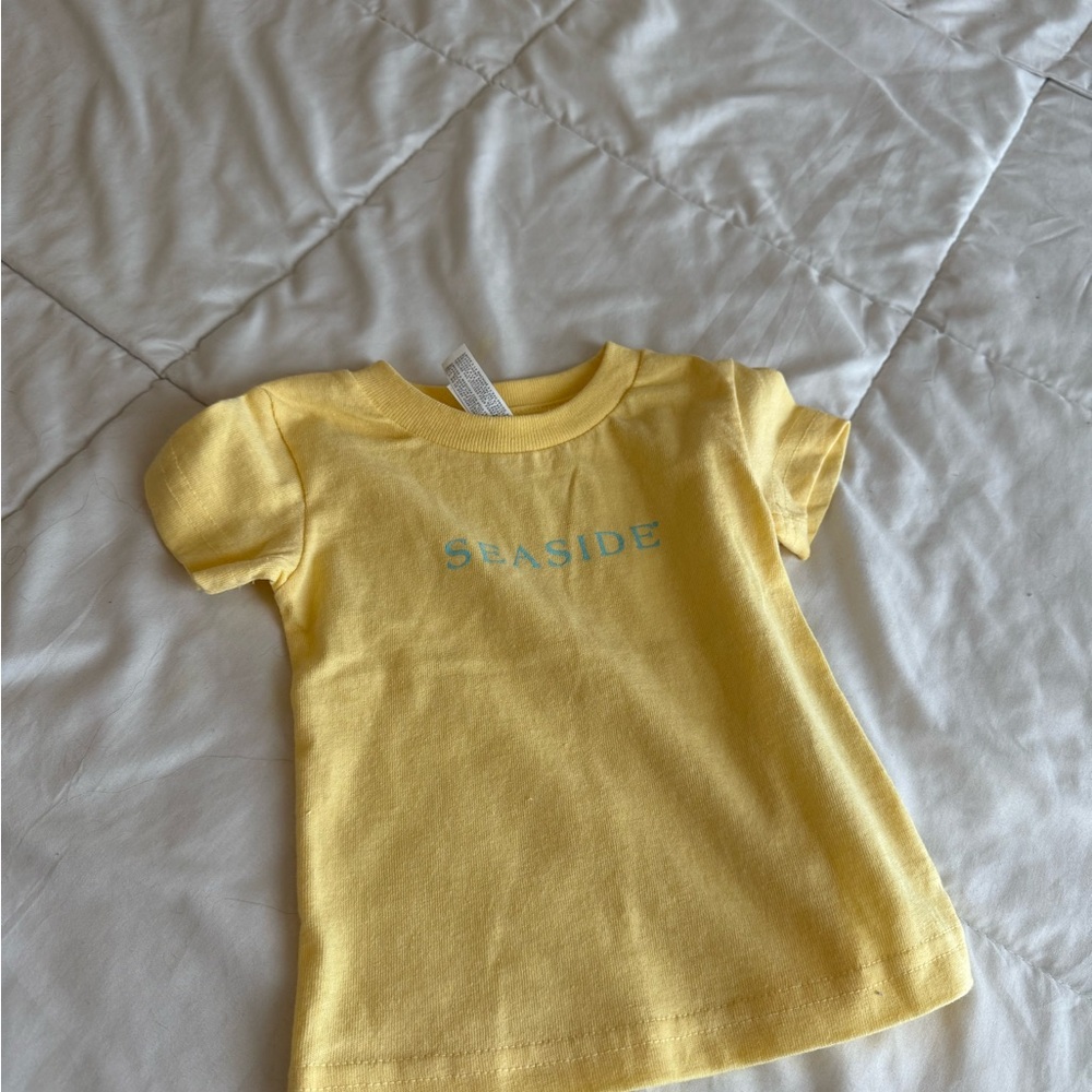 Monrow Yellow 'Seaside' Kids T-Shirt